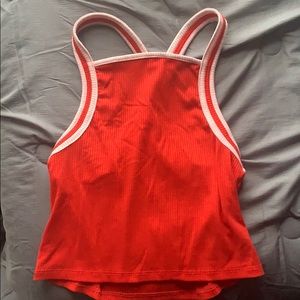 Red crop top